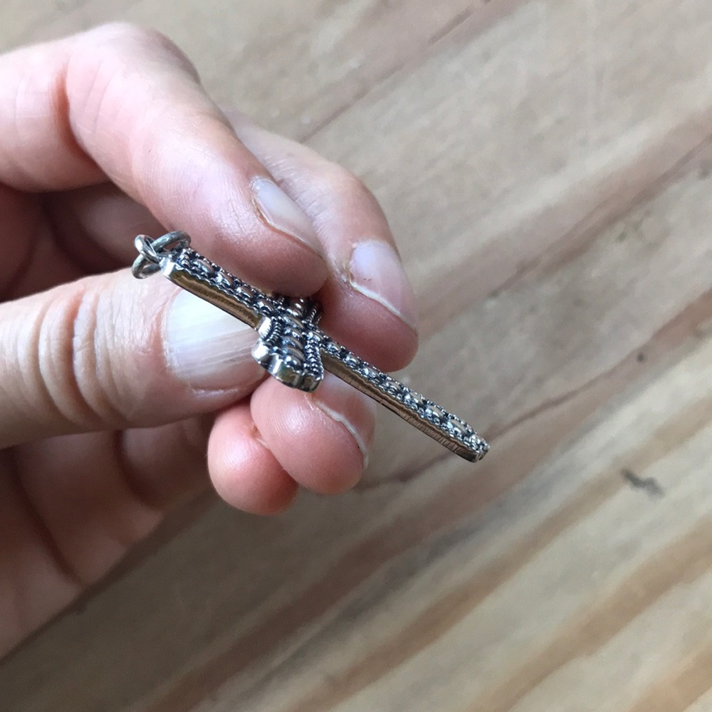 Solid Sterling Cross Pendant - image 5